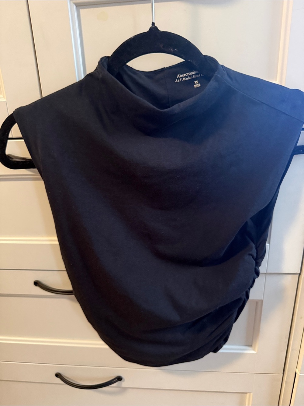 Abercrombie & Fitch Black Mock Neck Sleeveless Top